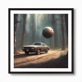 Car In The Woods Art Print