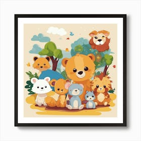 Playful Kids Animal Tshirt Design (5) 2024 05 02t202102 Art Print