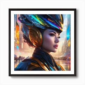 Futuristic Girl 1 Art Print