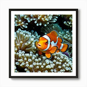 Clownfish In Anemones 1 Art Print