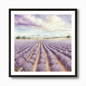 Lavender Field 3 Art Print