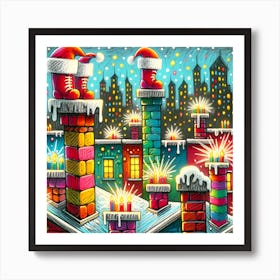 Super Kids Creativity:Christmas In The City 2 Art Print