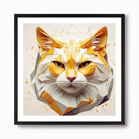 Polygonal Cat 1 Art Print