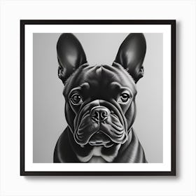 French Bulldog wallart colorful print abstract poster art illustration design texture for canvas Art Print