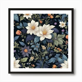 Floral Pattern 1 Art Print