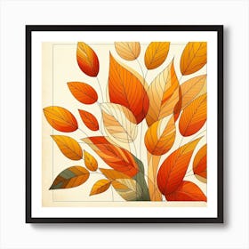 Love Yellow Leaves Art Print