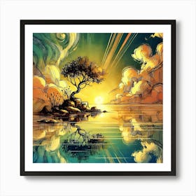 Solitary Radiance 1 Art Print