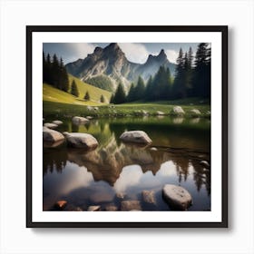 Reflection In A Lake Art Print