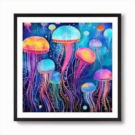 Jellyfish Canvas Print Art Print