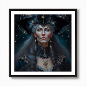 Witch In The Night Art Print