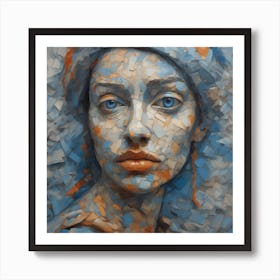 Woman With Blue Eyes Art Print