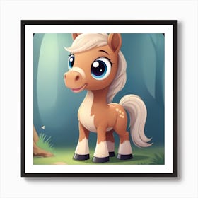 Horse In The Woods Art Print