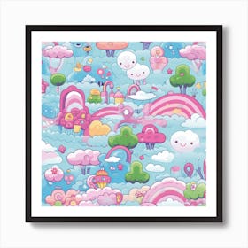 Kawaii Wallpaper Art Print