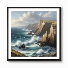 Cliffs Of Ireland paintings art print 1 Art Print