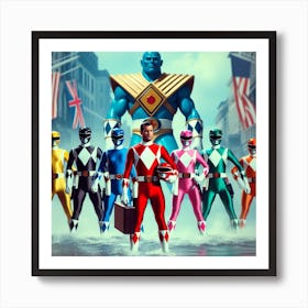 Power Rangers 5 Art Print