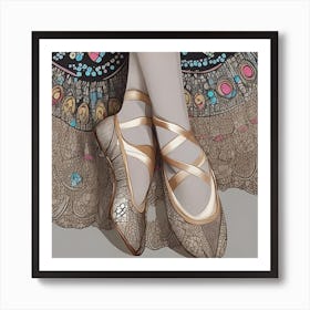 Ballerina Shoes Art Print