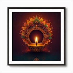 Diwali Lamp 1 Art Print