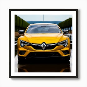 Renault Car Automobile Vehicle Automotive French Brand Logo Iconic Quality Reliable Styli (1) Art Print