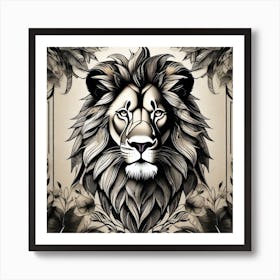 Lion Head 15 Art Print