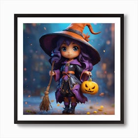 Halloween Witch Art Print