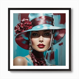 Dreamshaper V7 An Artwork Depicting A Man Wearing A Hat In Her 1 Art Print