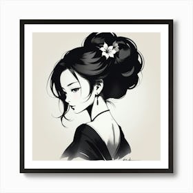 Asian Girl Ar2 Art Print