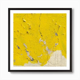 Yellow Peeling Paint Art Print