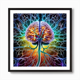 Nervous System Inside Brain Texture Broken Glass Effect No Background Stunning Something That Ev (21) Art Print
