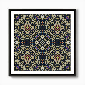 Beautiful knitted embroidery. Geometric ethnic oriental pattern traditional 9 Art Print