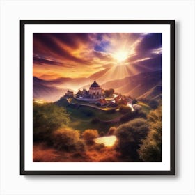 Sunrise Over The Mountains 6 Art Print