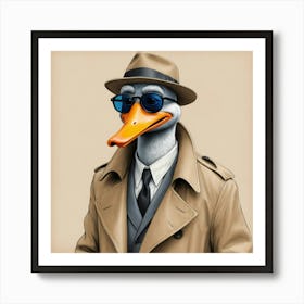 Duck In A Suit 11 Art Print