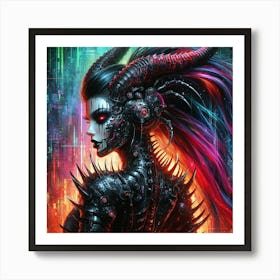 Rainbow Cyborg Art Print