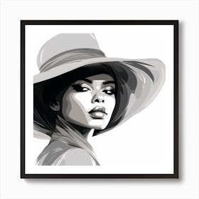Black Woman In A Hat 24 Art Print