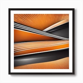 Abstract Orange Background Art Print