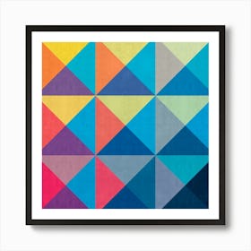 Squares gradient colors 9 Art Print