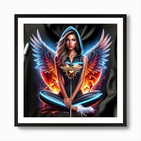 Angel Hoodie Art Print