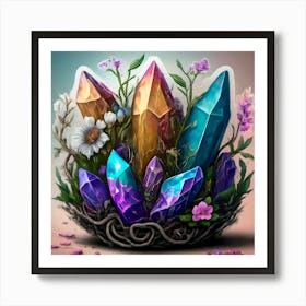 Crystals In The Nest Art Print