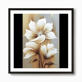 White Flower Painting 1 Art Print