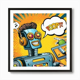 Pop Robot Art Print