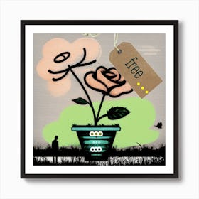 Free Roses Art Print