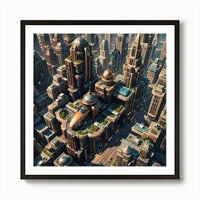 Futuristic City 1 Art Print