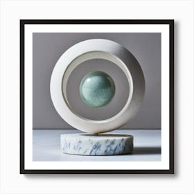 Sphere On A Marble Base Art Print