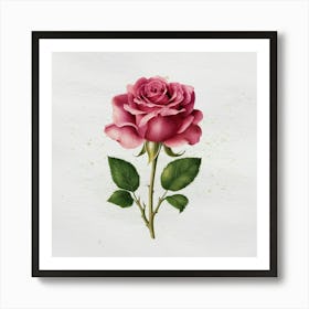 Pink Rose 12 Art Print