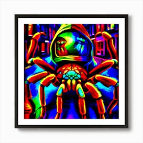 Psychedelic Street Tarantula Art Print