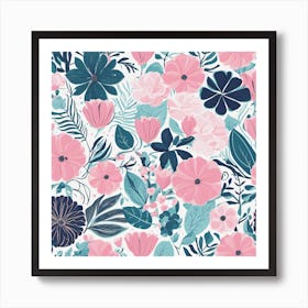 Floral Pattern 5 Art Print