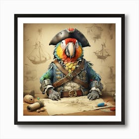 Pirate Parrot 12 Art Print