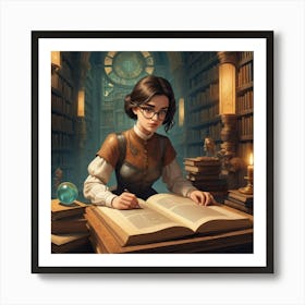 The Young Librarian 75 Art Print