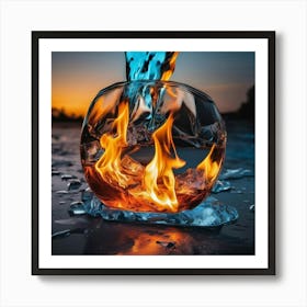 Water Splashing Out Of A Glass Art Print