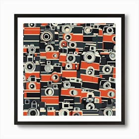 Camera Pattern Art Print