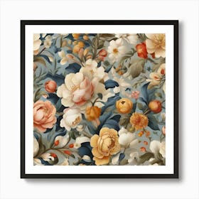 Floral Wallpaper Art Print